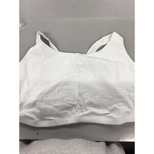 Leading lady 100% cotton sports bra size 48DD/F/G white new from jcpenny